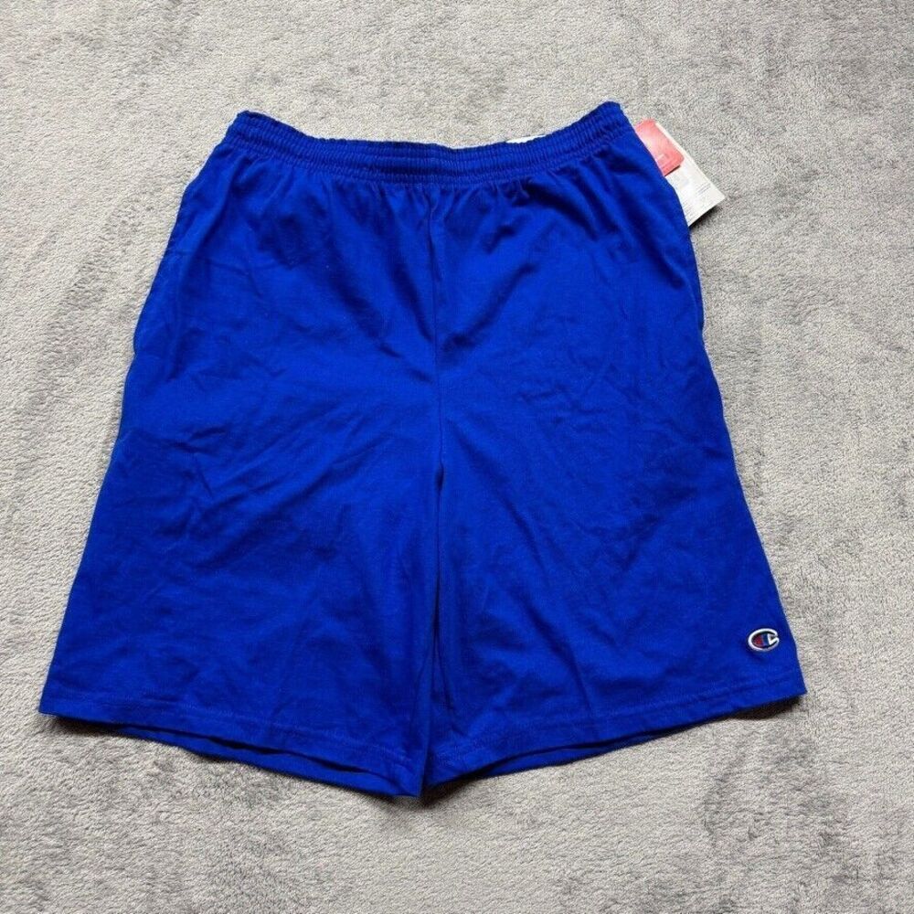 Champion‎ Athletic Shorts Mens Medium Blue Standard Fit Performance Gym Workout